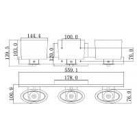 Kinkiet Seaview - 3 źródła światła - Polerowany chrom