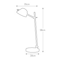 Lampa stołowa LED Spencer - Szczotkowany nikiel
