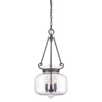 Lampa wisząca Stewart - 3 źródła światła - Ciemnobrązowy