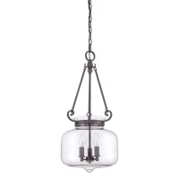 Lampa wisząca Stewart - 3 źródła światła - Ciemnobrązowy