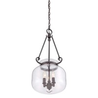 Lampa wisząca Stewart - 3 źródła światła - Ciemnobrązowy