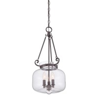 Lampa wisząca Stewart - 3 źródła światła - Ciemnobrązowy