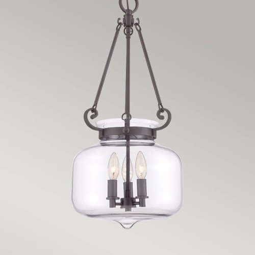 Lampa wisząca Stewart - 3 źródła światła - Ciemnobrązowy