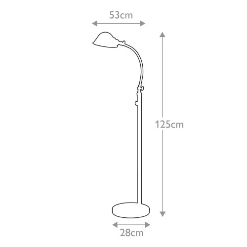 Lampa podłogowa LED Thompson - Szczotkowany nikiel