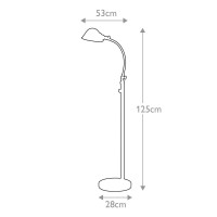 Lampa podłogowa LED Thompson - Szczotkowany nikiel