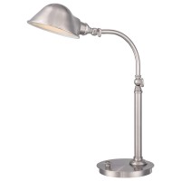 Lampa stołowa LED Thompson - Szczotkowany nikiel