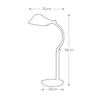 Lampa stołowa LED Thompson - Szczotkowany nikiel
