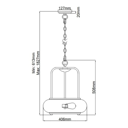 Lampa wisząca Trilogy - 3 źródła światła - Postarzany brąz