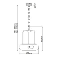 Lampa wisząca Trilogy - 3 źródła światła - Postarzany brąz