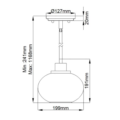 Lampa wisząca Trilogy - 1 źródło światła - Postarzany brąz