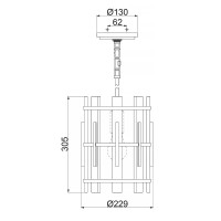 Mała lampa wisząca Wood Hollow - 1 źródło światła - Rustykalna czerń