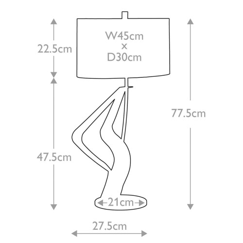 Lampa stołowa Ribbon - 1 źródło światła - Polerowany nikiel