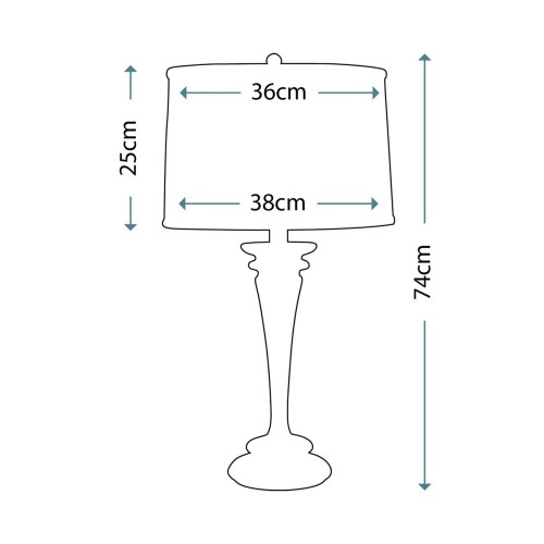 Lampa stołowa Brooklyn - 1 źródło światła - Polerowany nikiel