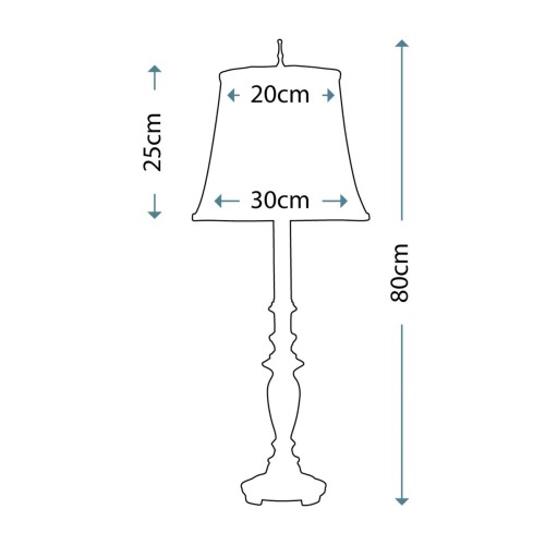 Lampa stołowa Maine - 1 źródło światła - Antyczny nikiel