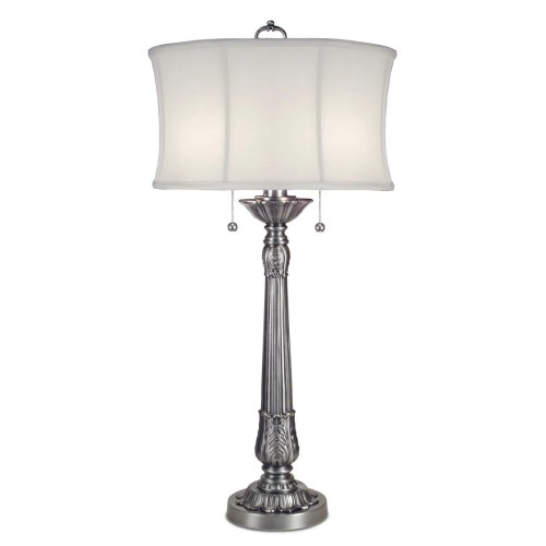 Lampa stołowa Presidential - 2 źródła światła - Pewter