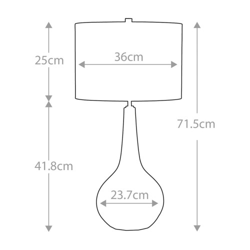 Lampa stołowa Upton - 1 źródło światła - Czerwony