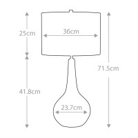 Lampa stołowa Upton - 1 źródło światła - Czerwony