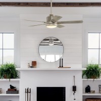 Wentylator sufitowy Colerne - 132 cm - Szczotkowany nikiel