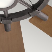 Wentylator sufitowy Gentry - 165 cm - Postarzany cynk