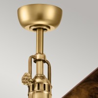 Wentylator sufitowy Hatteras Bay - 142 cm - Szczotkowany antyczny mosiądz