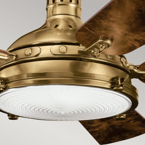 Wentylator sufitowy Hatteras Bay - 142 cm - Szczotkowany antyczny mosiądz