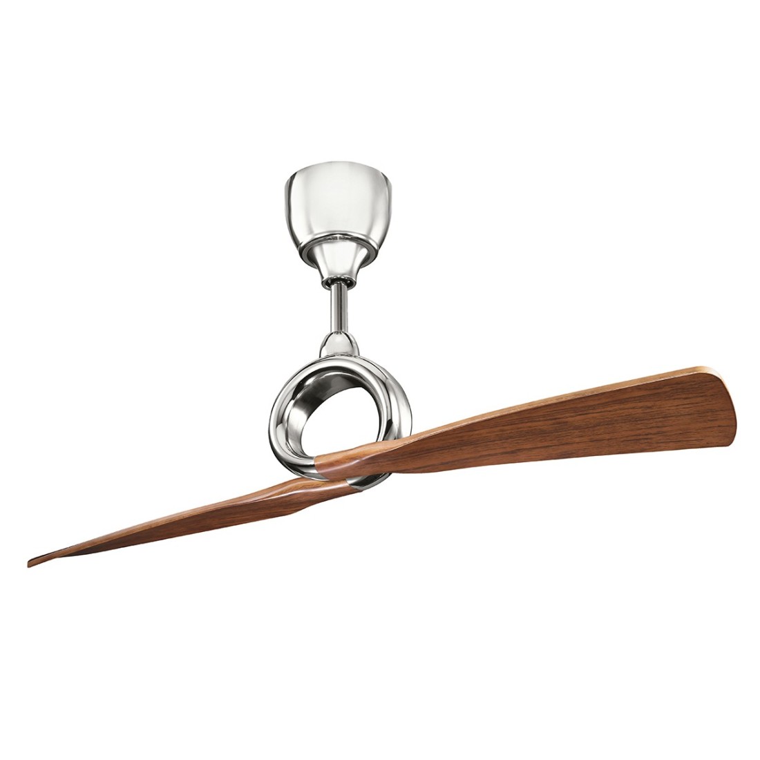 Wentylator sufitowy Link - 137 cm - Polerowany nikiel