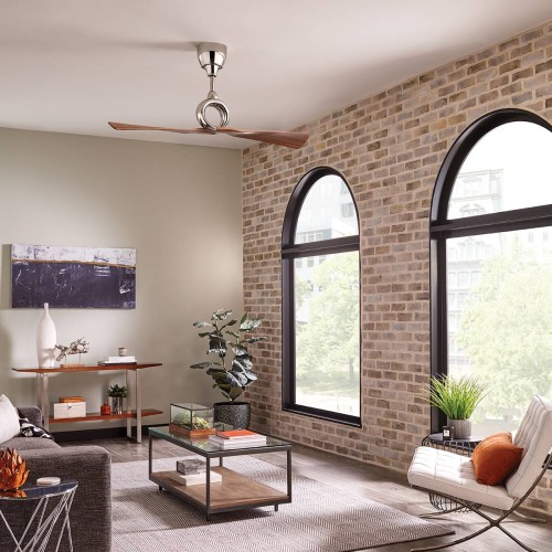 Wentylator sufitowy Link - 137 cm - Polerowany nikiel