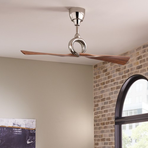 Wentylator sufitowy Link - 137 cm - Polerowany nikiel