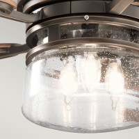 Wentylator sufitowy Lyndon Patio - 132 cm - Postarzany brąz