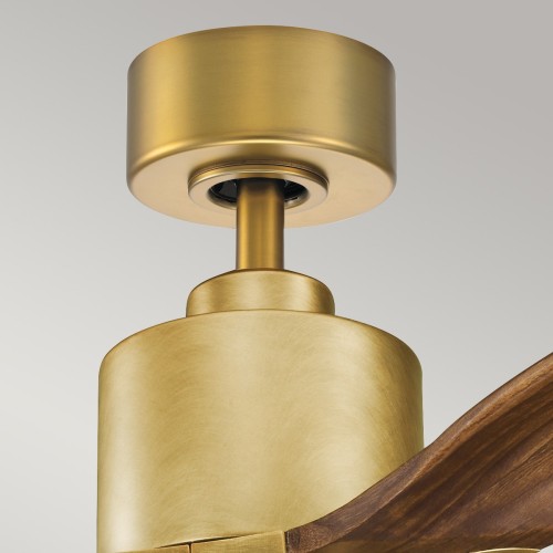 Wentylator sufitowy Ridley II - 132 cm - Naturalny mosiądz