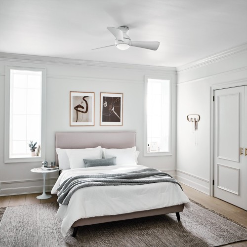 Wentylator sufitowy Sola - 86 cm - Matowa biel