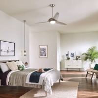 Wentylator sufitowy Voya - 152 cm - Szczotkowana stal nierdzewna