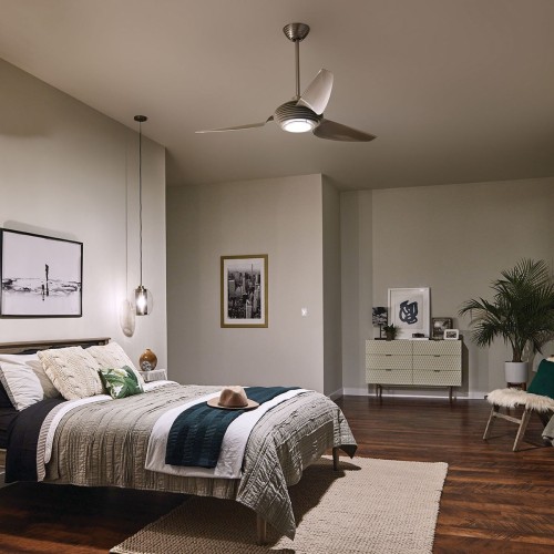 Wentylator sufitowy Voya - 152 cm - Szczotkowana stal nierdzewna