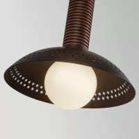 Kinkiet LED Arden - 1 źródło światła - Matowa czerń, fornir orzechowy