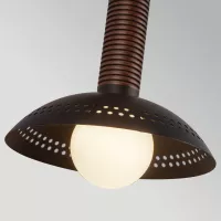 Kinkiet LED Arden - 2 źródła światła - Matowa czerń, fornir orzechowy