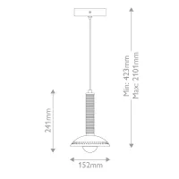 Mała lampa wisząca LED Arden - Szczotkowane złoto