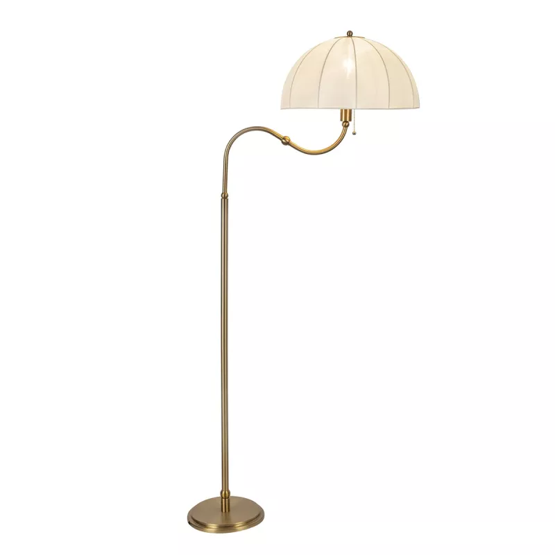 Lampa podłogowa Crosby - 1 źródło światła - Szczotkowane złoto