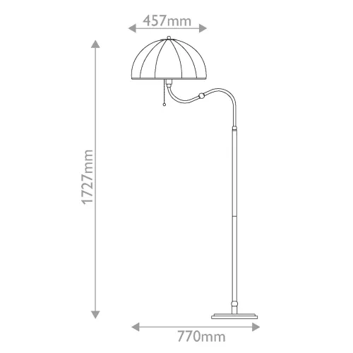 Lampa podłogowa Crosby - 1 źródło światła - Szczotkowane złoto