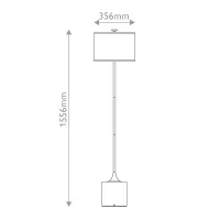 Lampa podłogowa Issa - 1 źródło światła - Szczotkowane złoto