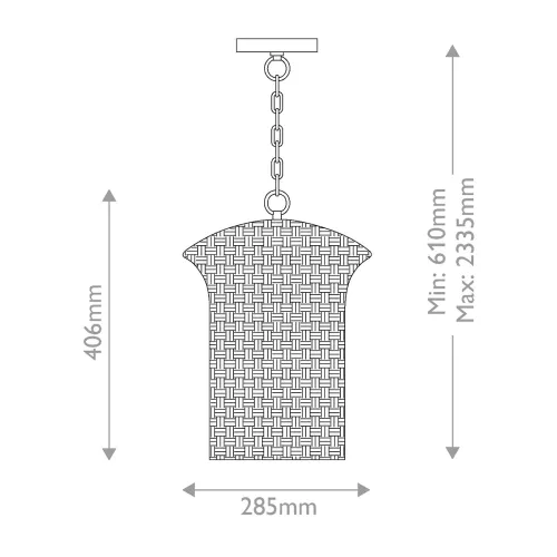 Mała lampa wisząca Kai - 1 źródło światła - Szczotkowane złoto, rattan
