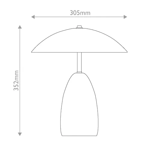 Średnia lampa stołowa LED Poppy - Ciemnozielony