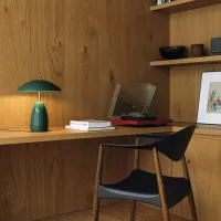 Bezprzewodowa lampa stołowa LED Poppy - Ciemnozielony