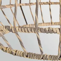 Duża latarnia wisząca Arlen - 1 źródło światła - Czarny, rattan