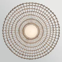 Duża lampa wisząca Arlen - 1 źródło światła - Czarny, rattan