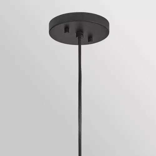 Duża lampa wisząca Arlen - 1 źródło światła - Czarny, rattan