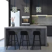 Lampa wisząca Sabina - 3 źródła światła - Czarny