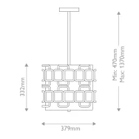 Lampa wisząca Sabina - 3 źródła światła - Czarny