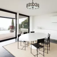 Lampa wisząca Sabina - 4 źródła światła - Czarny