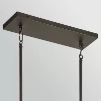 Lampa wyspowa Aberdeen - 3 źródła światła - Postarzane szare drewno, postarzany brąz
