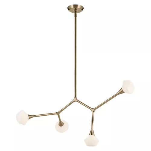 Lampa wyspowa Cassius - 4 źródła światła - Szampański brąz